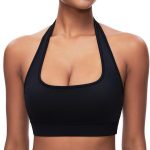 TZLDN Square Neck Sports Bras for Women Halter Sports Bra Padded Open Back Bras Built in Bra Gym Clothes Yoga Workout Tops