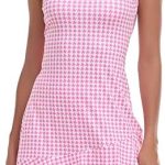 Viracy Tennis Dress for Women Sleeveless Golf Dresses with Shorts and Pockets Ruffle Zip Up Stand Collar Golf Outfits