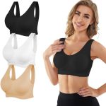YADIFEN Sports Bras for Women Seamless, Multipack Wireless Bra with Removable Pads Comfort Support Workout Yoga Sleep Bras