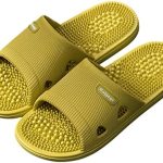 HONYUN Massage Slippers Acupressure Foot Open Toe Sandals Reflexology, Shower Therapeutic Shiatsu Arch Pain Relief Fasciitis Non-Slip Shoes(Size:6.5-7women,Color:Green)… 6.5-7