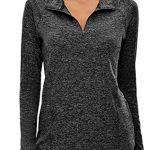 Luranee Womens UPF 50+ Long Sleeve 1/4 Zip Pullover Athletic Hiking Running Workout Tops