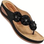Wedge Sandals Women Flip Flops Comfortable Cushion Footbed Bohemia Sandals Casual Summer Wedge Shoes Dressy Platform Woman Slide