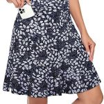 Viracy Women’s 20″ Knee Length Skorts Skirts for Women Tennis Athletic Golf Long Skort with Pockets UV Protection High Waist