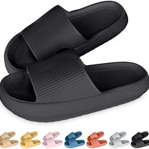 Pillow Slides Slippers for Women Men Cloud Slides Cloud Ultra-Soft Slippers Anti-Slip Open Toe House Slippers Unisex Bathroom Shower Pool Slides Comfortable Message Foam Summer Sandals Slippers