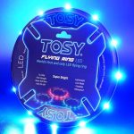 TOSY Flying Ring – 12 LEDs, Super Bright, Soft & Photoluminescent Rim, Auto Light Up, Safe, Waterproof, Lightweight frisbee, Cool Fun Birthday, Camping & Outdoor/Indoor Gift Toy for Boys/Girls/Kids