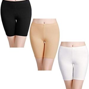 wirarpa Women’s Anti Chafing Cotton Underwear Boy Shorts High Waisted Bike Yoga Short Leggings 3 Pack