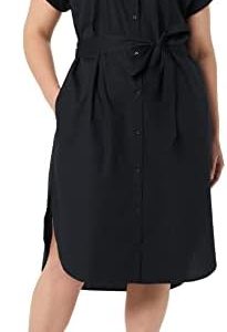 Amazon Essentials Womens Short Sleeve Button Front Belted Shirt Dress