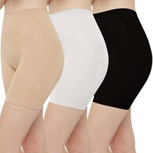 INNERSY Women’s Slip Shorts High Waisted for Under Dresses Anti Chafing Shorts 3-Pack
