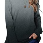 onlypuff Womens Long Sleeve T Shirts Pullover Sweaters Casual Loose Fit Shirts Blouses