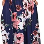 STYLEWORD Womens Summer Dresses Trendy 2024 Cold Shoulder Casual Floral Spring Long Maxi Beach Dress Wedding Guest