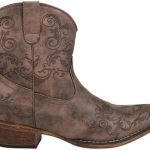 Roper womens Short Stuff Embroidery Round Toe Roper Booties Western Boot
