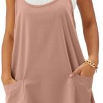 BETTE BOUTIK Women’s Summer Casual Sleeveless Rompers Loose Spaghetti Strap Shorts Jumpsuit With Pockets